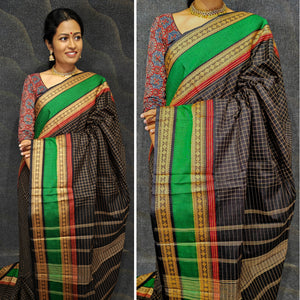 Pure cotton saree in kattam design