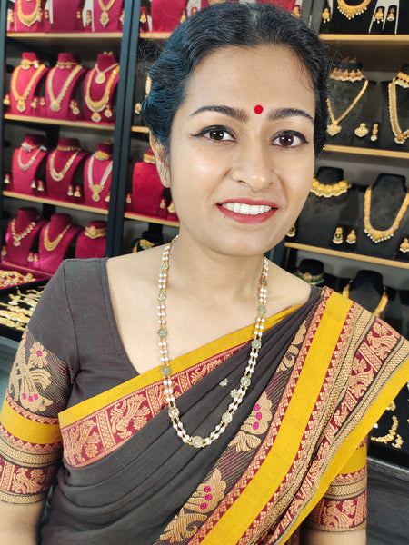 Kerala style double line pearl chain