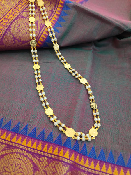 Kerala style double line pearl chain