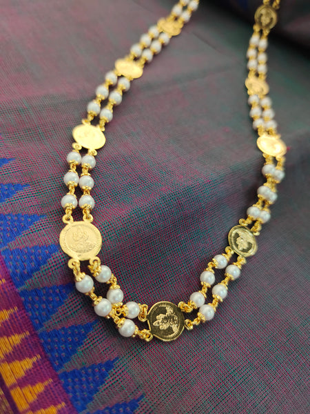 Kerala style double line pearl chain