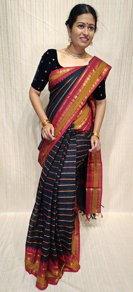 Pure cotton saree in Velthari design