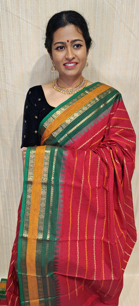 Pure cotton saree in Velthari design