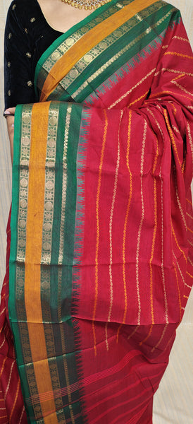 Pure cotton saree in Velthari design