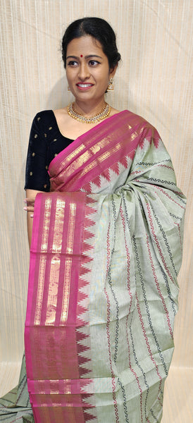 Pure cotton saree in Velthari design