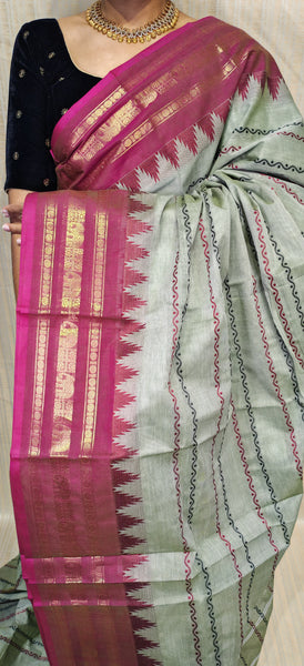 Pure cotton saree in Velthari design