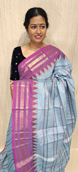 Pure cotton saree in Velthari design