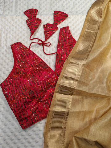 Readymade blouse with chamki design