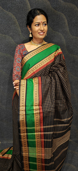 Pure cotton saree in kattam design