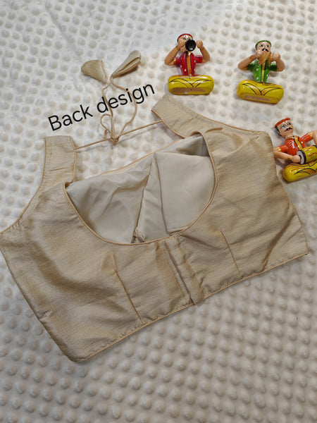 Readymade blouse in silk cotton (Cream color)