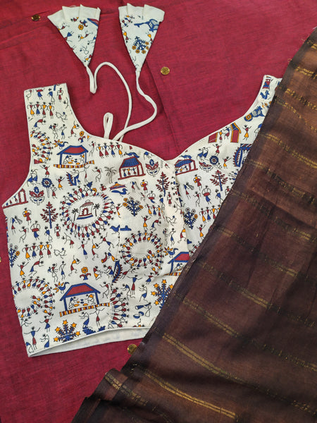 Readymade blouse in warli design