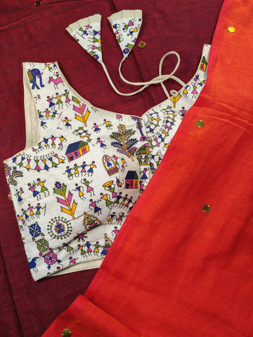 Readymade blouse in warli design