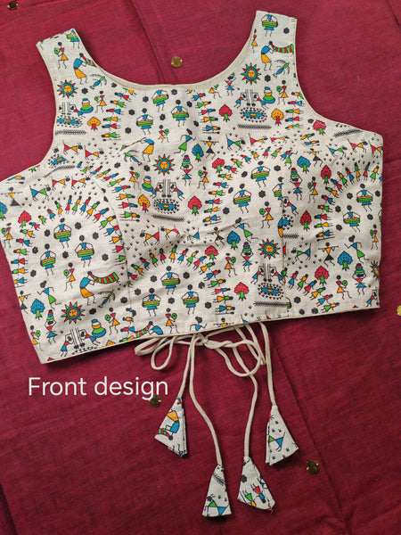 Readymade blouse in warli design