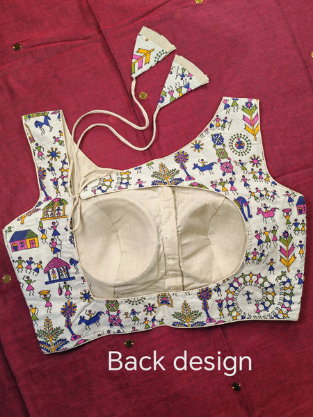 Readymade blouse in warli design