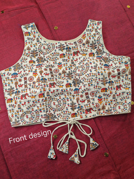 Readymade blouse in warli design