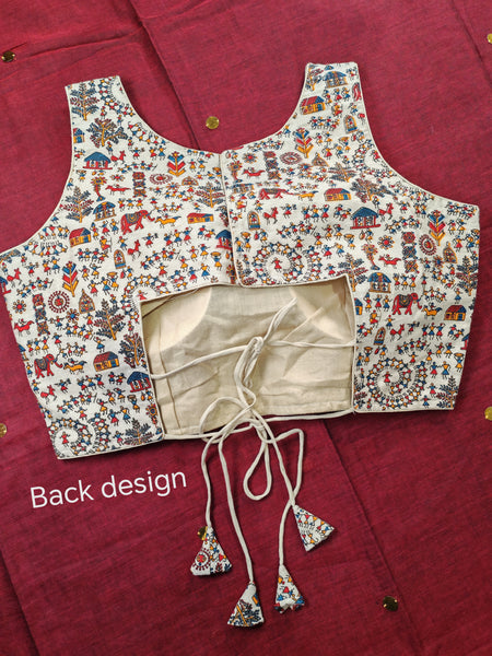 Readymade blouse in warli design