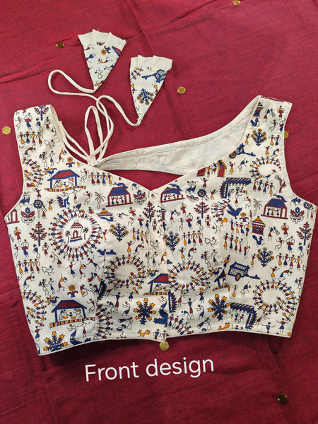 Readymade blouse in warli design