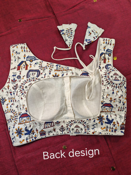 Readymade blouse in warli design